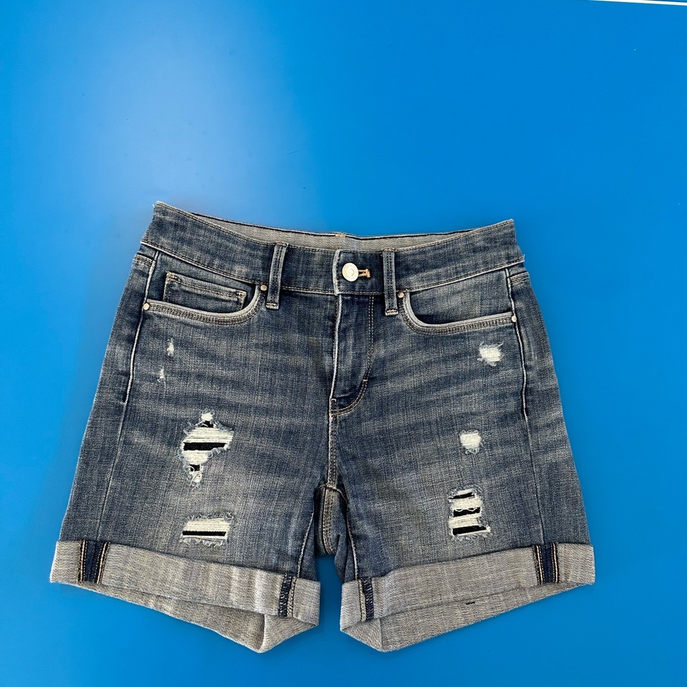WHBM Trendy Distressed Jean Shorts for Women